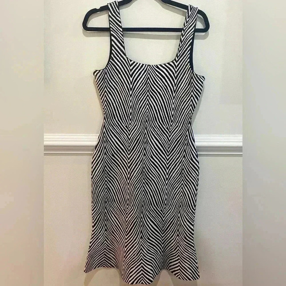 Ronny Kobo Shondra Square Neck Zebra Print MIDI Dress  Sz Medium NWOT - Picture 2 of 9